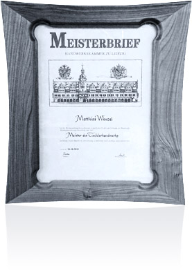 Meisterbrief Matthias Wenzel